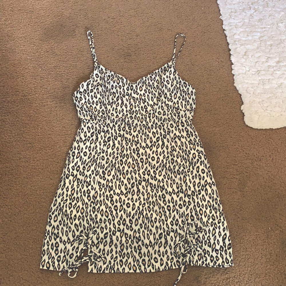 Cheetah print sundress with cute ties on the side